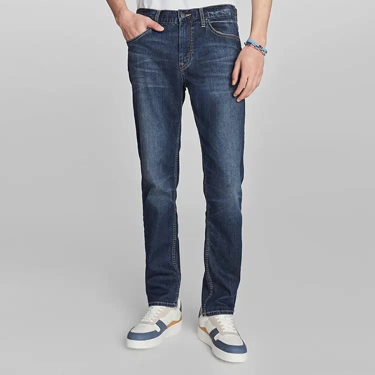 Lee SS24 Kişi Cins Şalvarı Tünd Mavi 7