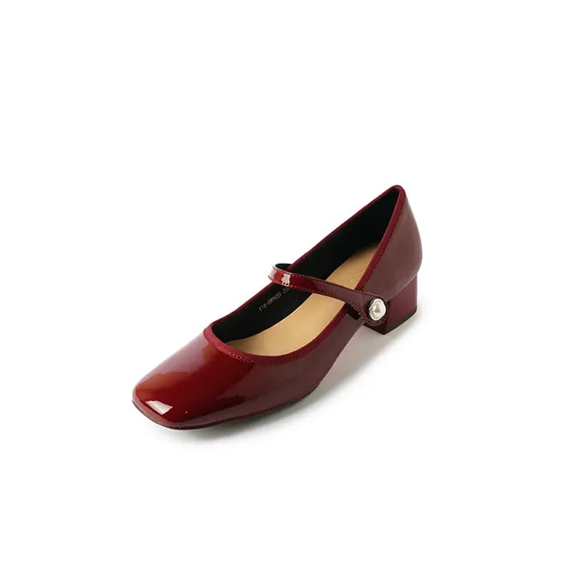 PWPJ Cowhide Leather Full Leather Versatile Comfortable Mary Jane Shoes Women's 21