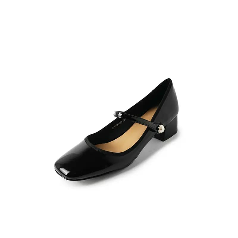PWPJ Cowhide Leather Full Leather Versatile Comfortable Mary Jane Shoes Women's 14