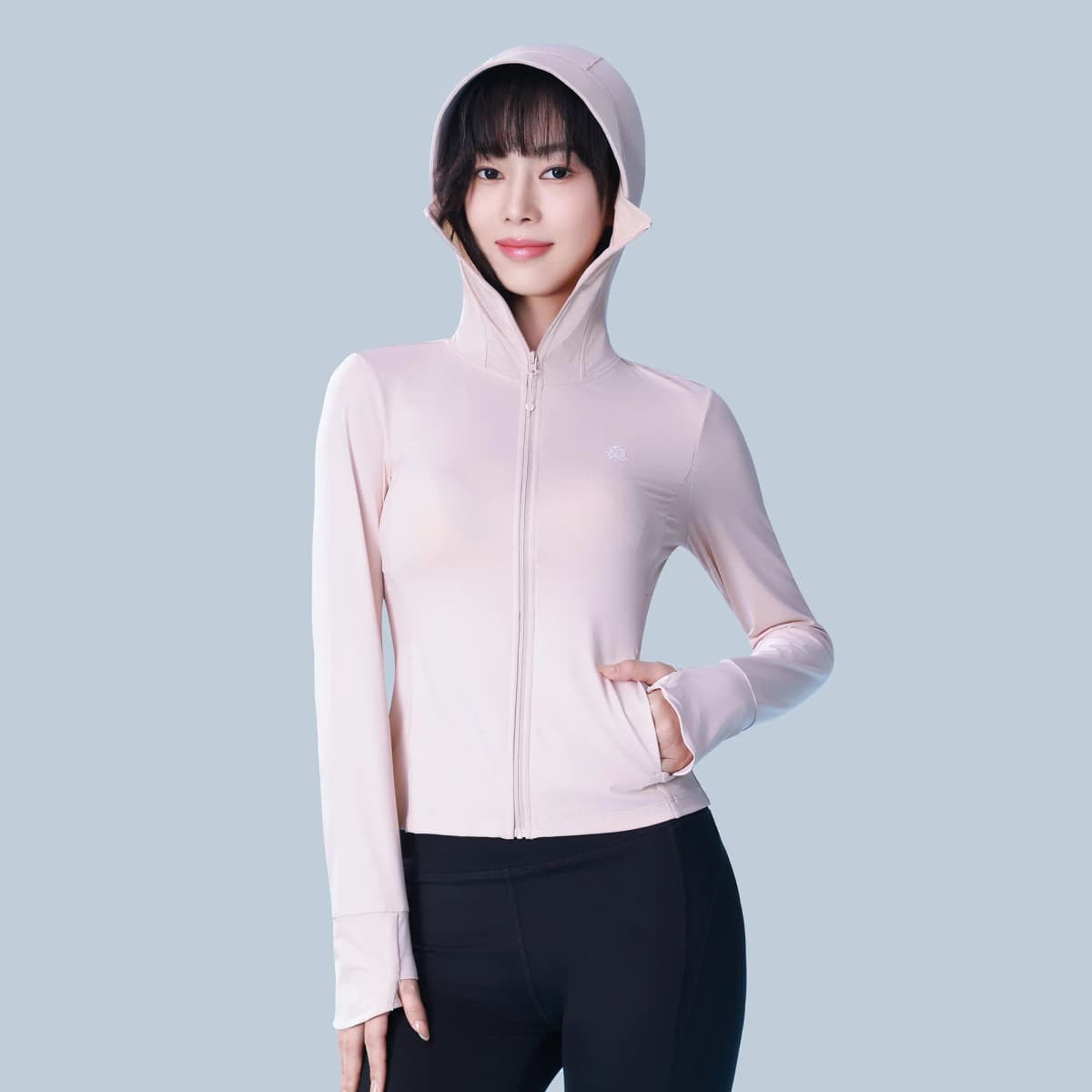 CAMEL Camellia Series Cooling Slim Fit Breathable Wicking Hair Hole Design UPF700+ Original Yarn Sun Protection Jacket Women's 9