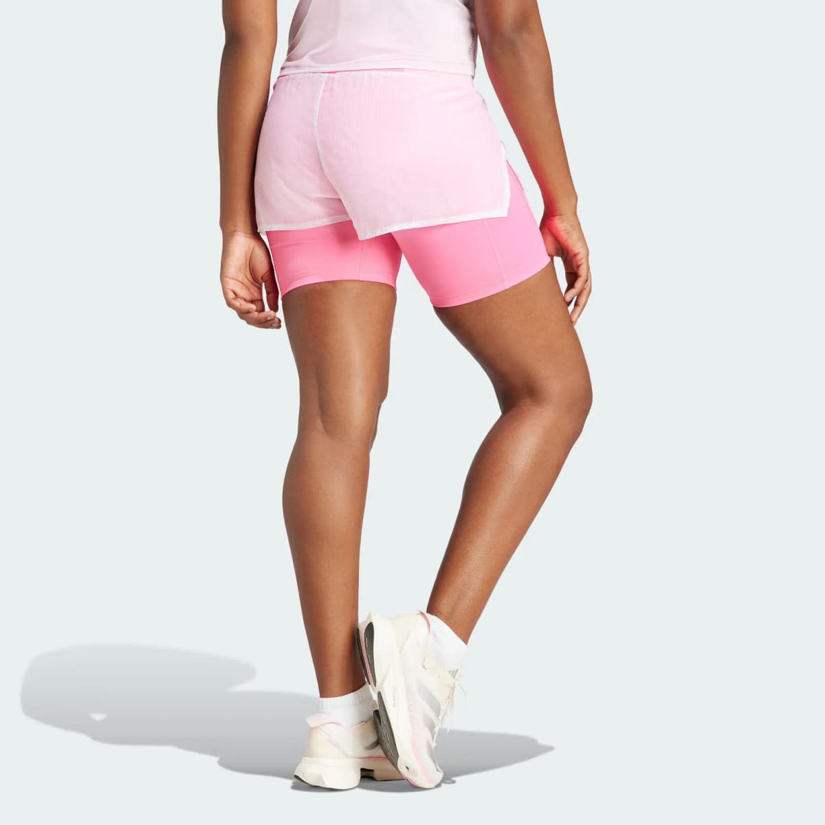 Adidas Tokyo Running 2-In-1 Shorts Sports Shorts Women's Bright Pink 3