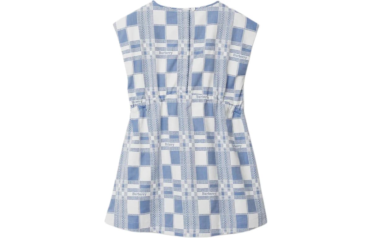 Burberry SS24 Rəng Bloklu Köynəksiz Don Uşaq Açıq Mavi 2