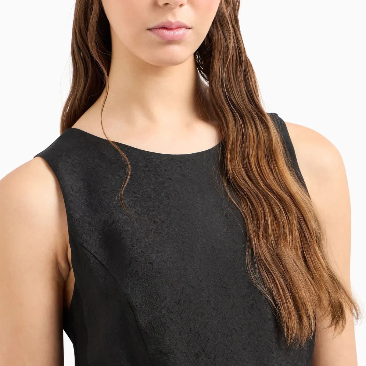 ARMANI EXCHANGE SS24 Qolsuz Don Qadın Qara 5