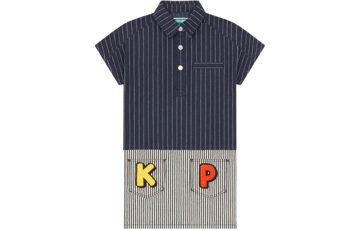 KENZO SS24 Uşaq Donu Mavi