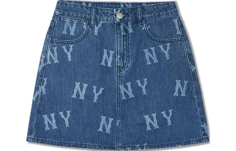 MLB New York Yankees Denim Şort-Ətək Qadın İndigo
