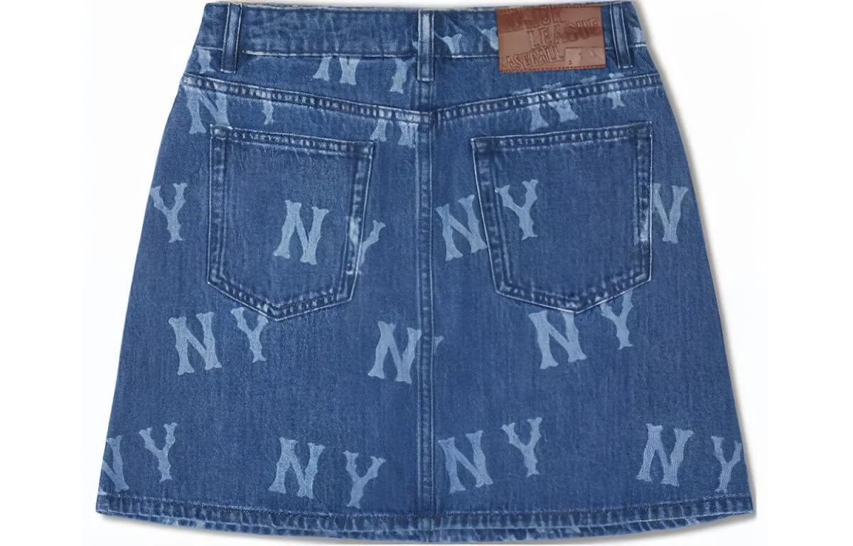 MLB New York Yankees Denim Şort-Ətək Qadın İndigo 2
