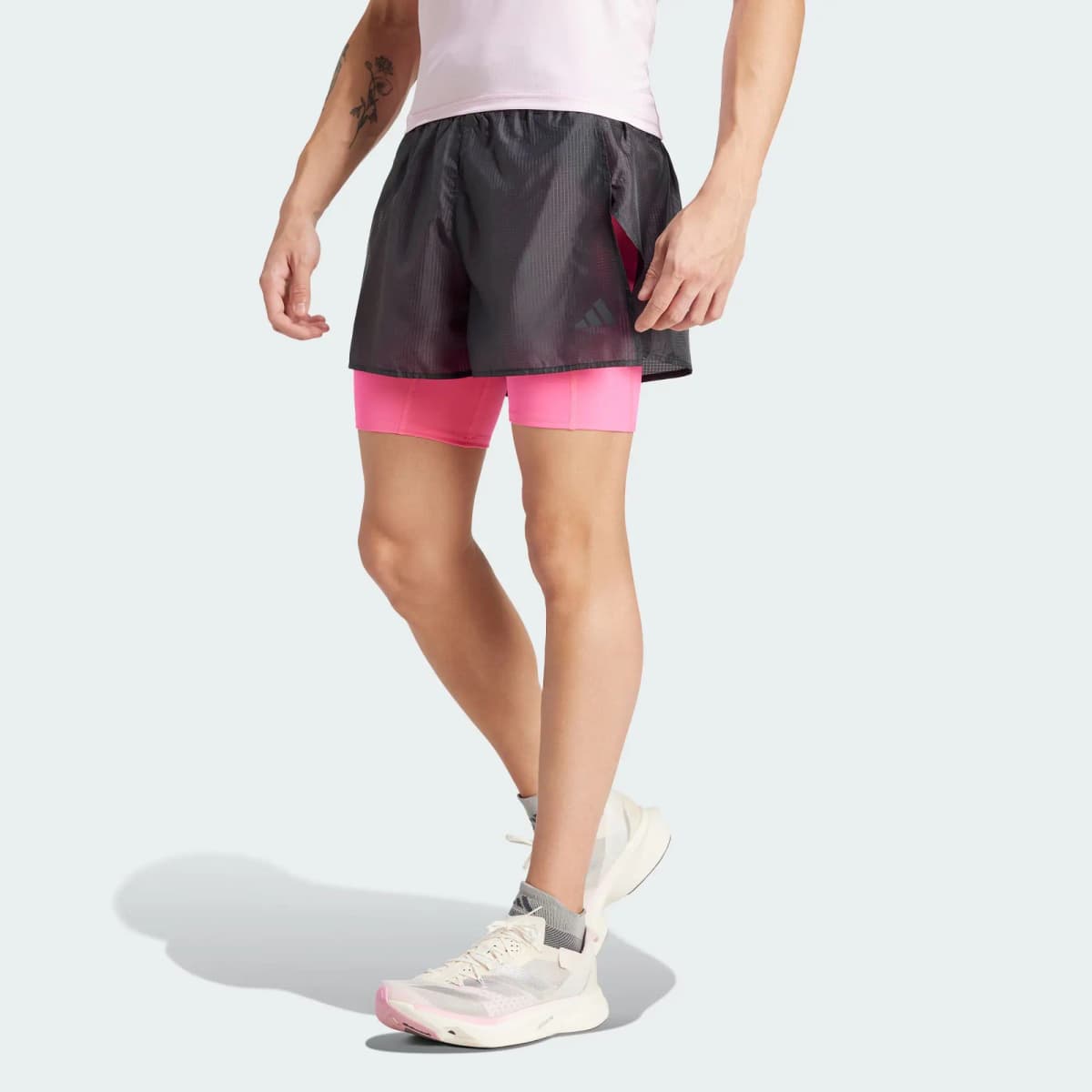 Adidas Tokyo Running 2-In-1 Shorts Sports Shorts Men's Black 2