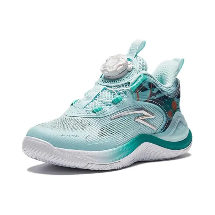 Pre-school Antakids Anti-Slip Wear-Resistant Low-Top Children's Basketball Shoes Mint Blue 6