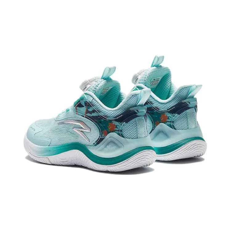Pre-school Antakids Anti-Slip Wear-Resistant Low-Top Children's Basketball Shoes Mint Blue 4