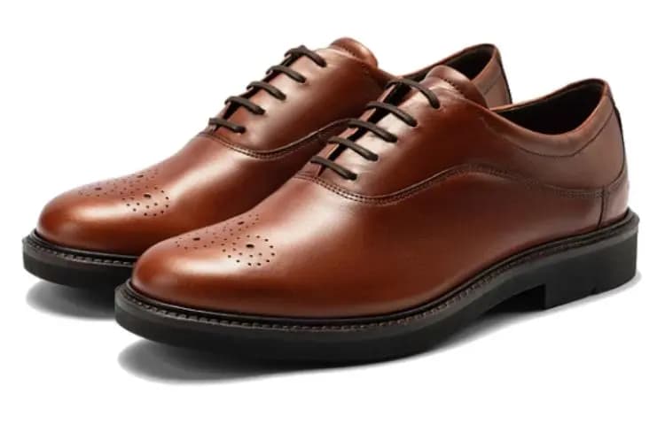 Ecco Comfortable Simple Dress Shoes Men's Brown 3