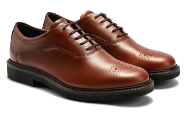 Ecco Comfortable Simple Dress Shoes Men's Brown 4