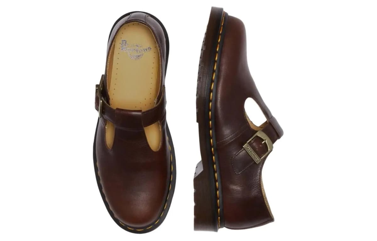 Dr. Martens Leather Comfortable Versatile Casual Shoes Unisex Brown 4