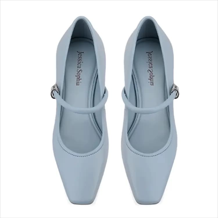JESSICA SOPHIA Block Heel Mary Jane Shoes 4cm Women's 5