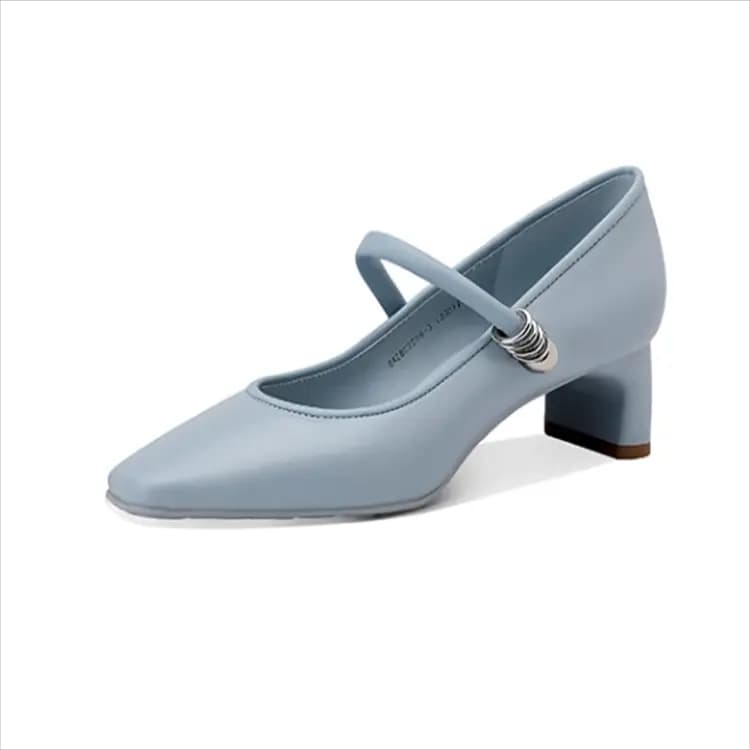 JESSICA SOPHIA Block Heel Mary Jane Shoes 4cm Women's