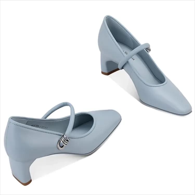 JESSICA SOPHIA Block Heel Mary Jane Shoes 4cm Women's 2