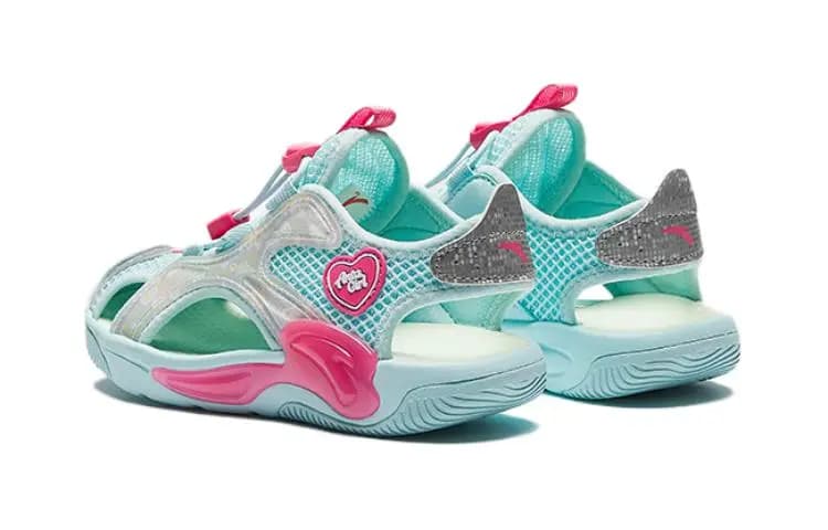 Anta Kids Shock-Absorbing Breathable Children's Sandals Blue Silver 3