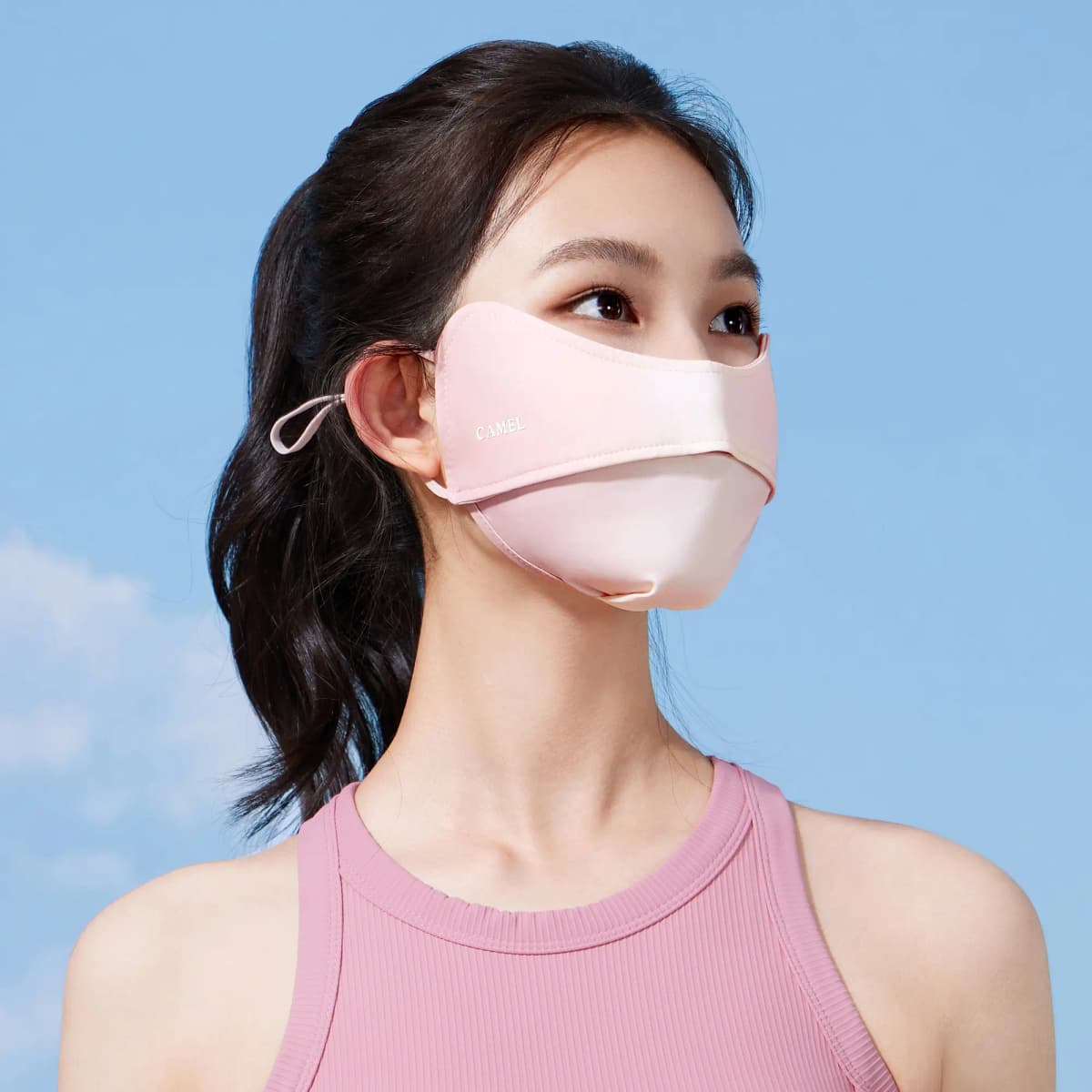 CAMEL Blush Sun Protection 3D Outdoor UV Protection Face Mask Summer Breathable Sun Shield Nylon Mask Women's 34