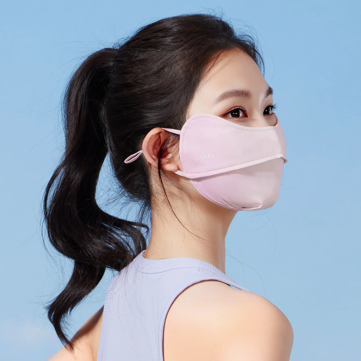 CAMEL Blush Sun Protection 3D Outdoor UV Protection Face Mask Summer Breathable Sun Shield Nylon Mask Women's 31
