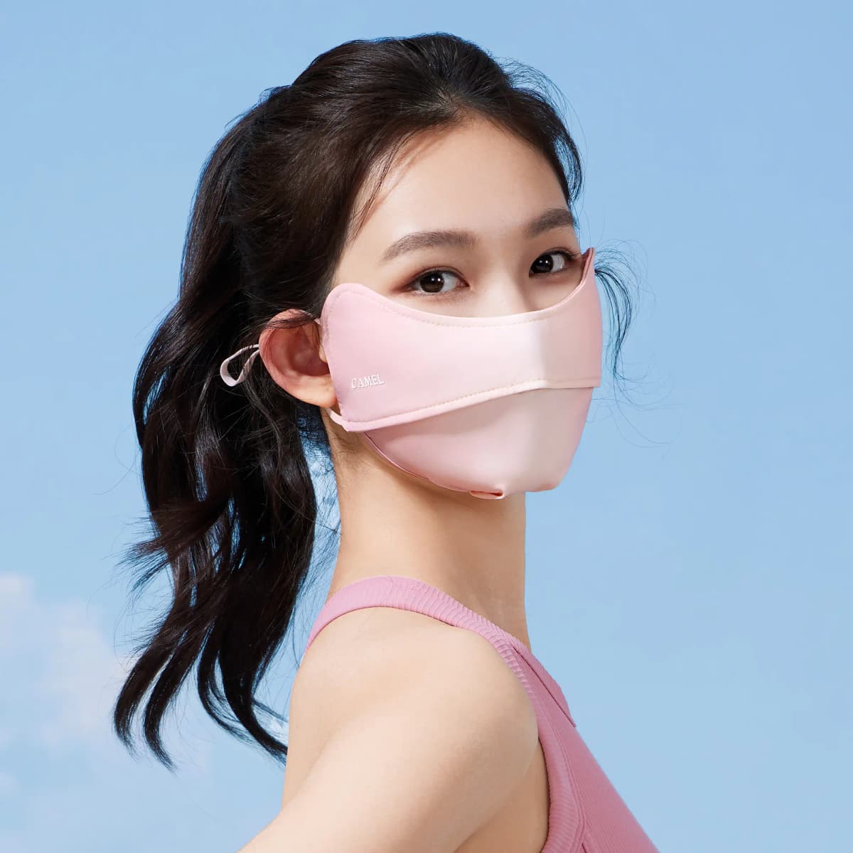 CAMEL Blush Sun Protection 3D Outdoor UV Protection Face Mask Summer Breathable Sun Shield Nylon Mask Women's 33