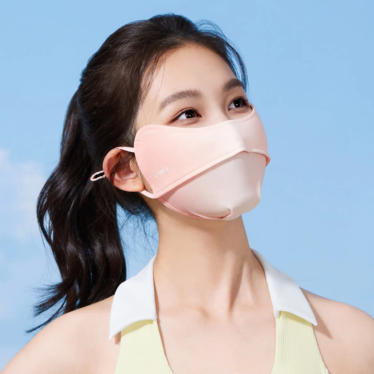 CAMEL Blush Sun Protection 3D Outdoor UV Protection Face Mask Summer Breathable Sun Shield Nylon Mask Women's 27