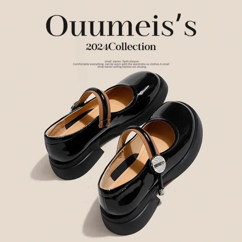 Ouumeis Mary Jane Shoes Women's 8