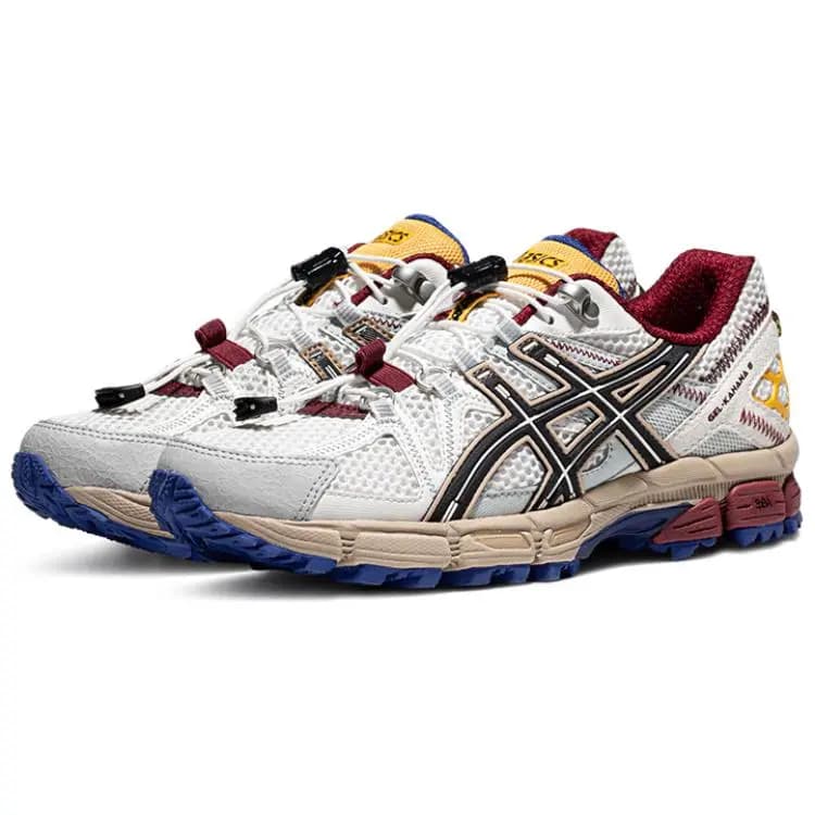 Asics Gel Kahana 8 Qadın Qaçış Ayaqqabısı Ağ/Qara/Sarı 2