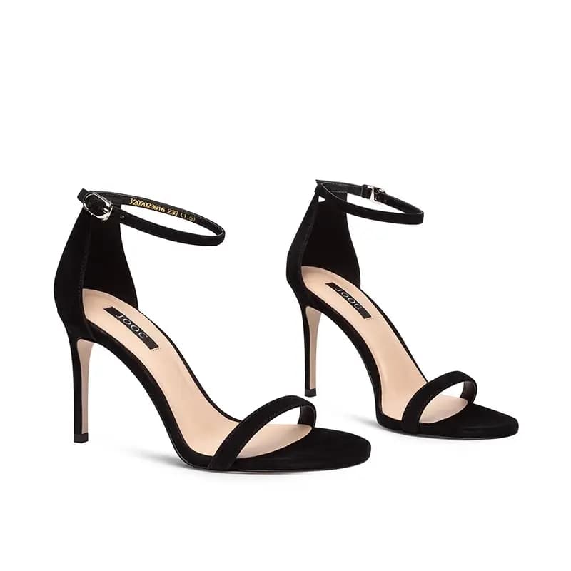 JOOC Strap Sandals 9cm Women's Black 3