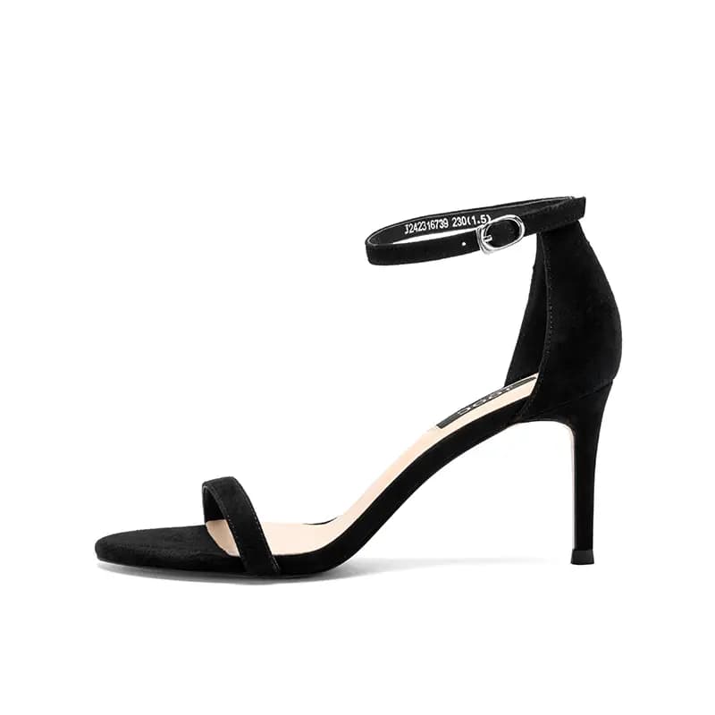 JOOC Strap Sandals 9cm Women's Black 6