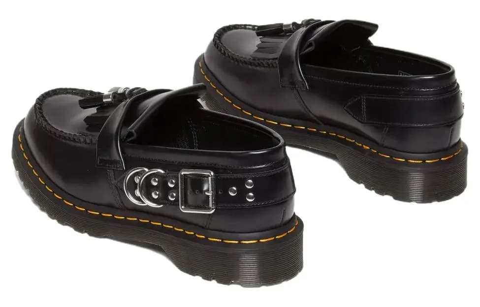 Dr. Martens Calf Leather Comfortable Versatile Loafers Unisex Black 5