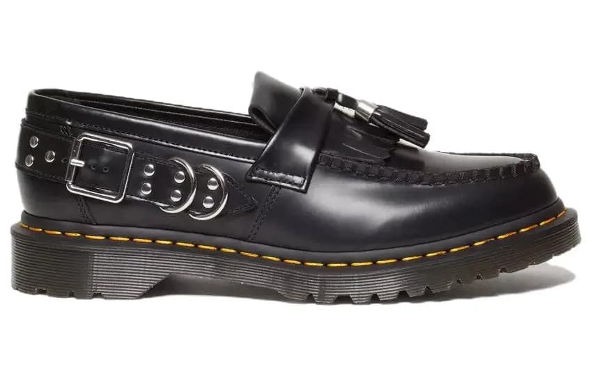 Dr. Martens Calf Leather Comfortable Versatile Loafers Unisex Black 2
