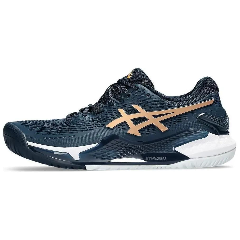 Asics Gel Resolution 9 Qadın Göy/Qızılı