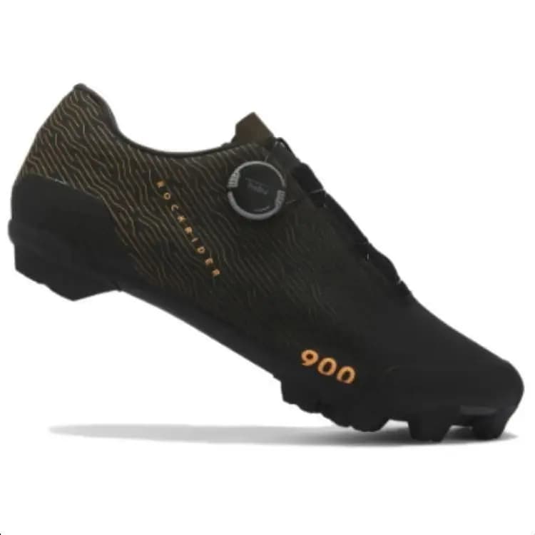 DECATHLON Kişi Velosiped Ayaqqabısı Qara/Narıncı 6