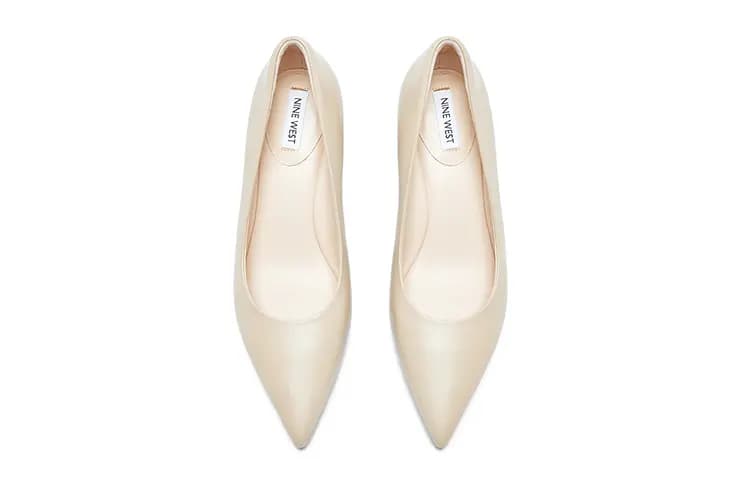 NINE WEST Sheepskin Lightweight Comfortable Pointed Toe Fashion Wedge Heels 6cm Women's 17
