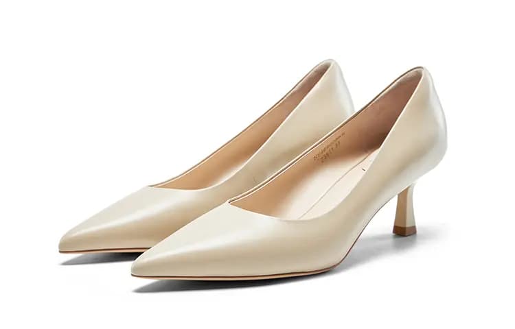 NINE WEST Sheepskin Lightweight Comfortable Pointed Toe Fashion Wedge Heels 6cm Women's 15