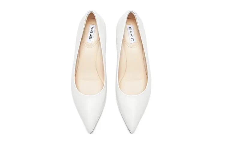 NINE WEST Sheepskin Lightweight Comfortable Pointed Toe Fashion Wedge Heels 6cm Women's 11