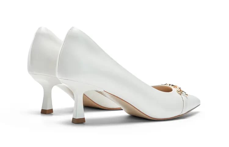 NINE WEST Sheepskin Simple Fashion Pointed Toe Versatile Wedge Heels 6cm Women's 11