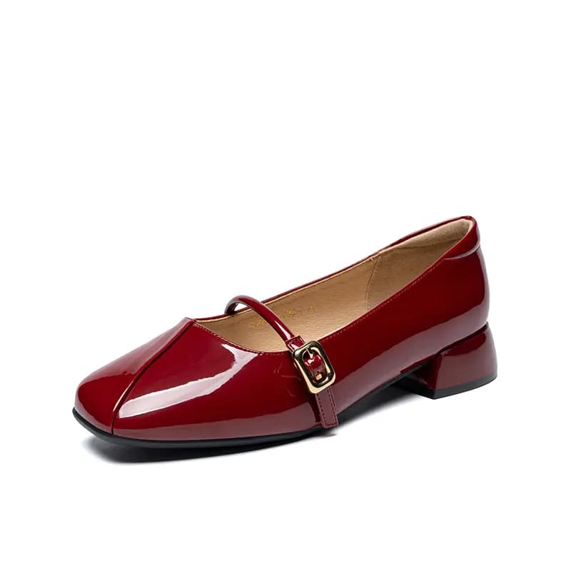 ZHR Chunky Heel Mary Jane Shoes 3cm Women's 3