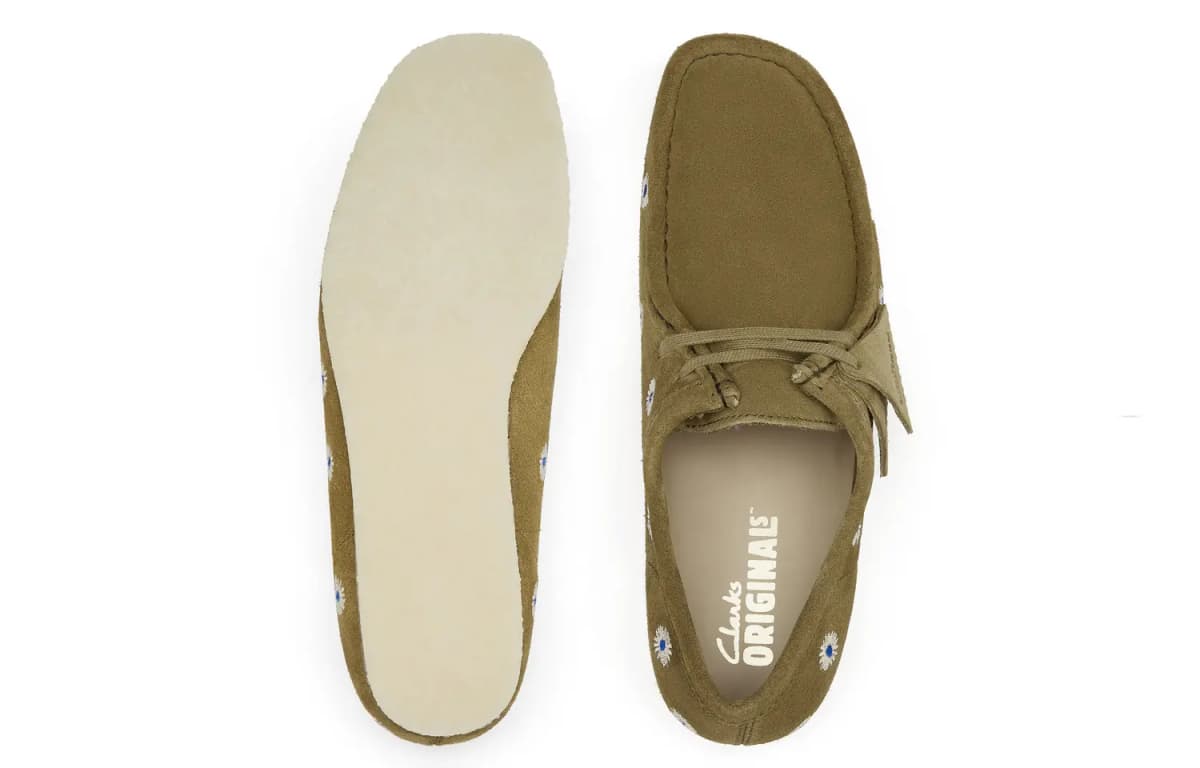 clarks Wallabee Floral-embroidered Boat Shoes 4