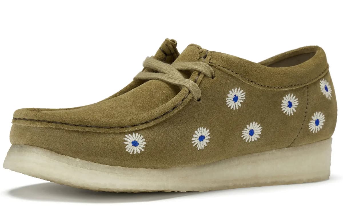 clarks Wallabee Floral-embroidered Boat Shoes 2
