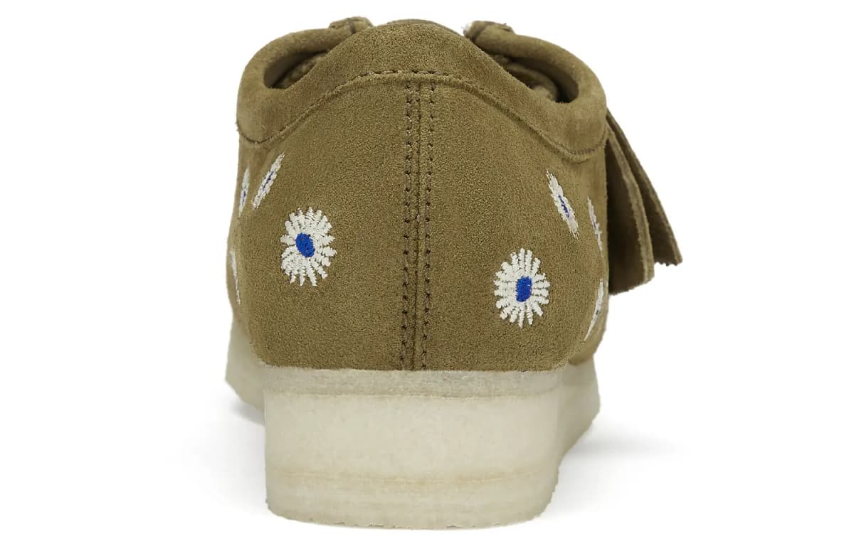 clarks Wallabee Floral-embroidered Boat Shoes 3