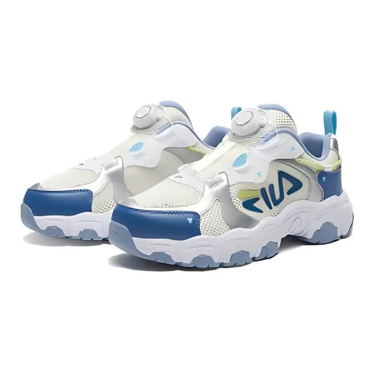FILA KIDS Cat Paw Shoes Slip Resistant Anti Kick Low Top Kids' Running Shoes Gray White Teenagers 3