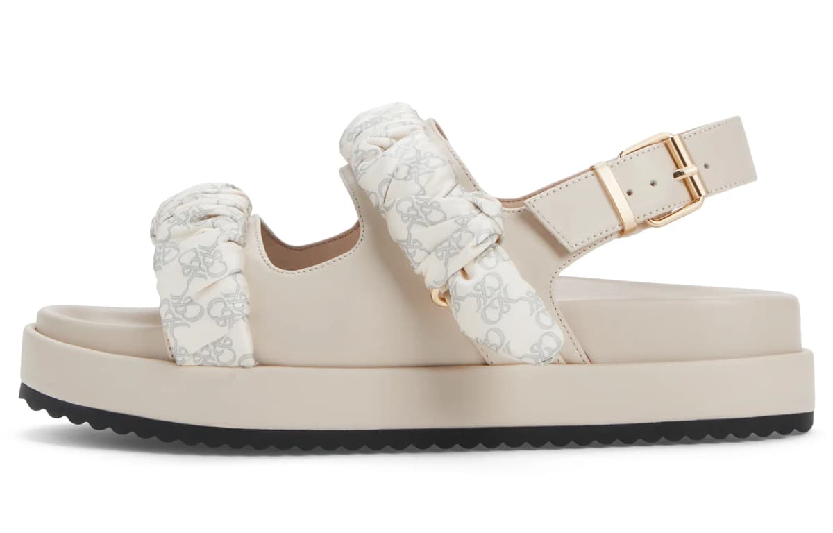 CHARLES&KEITH CK Səndəl Qadın Ağ/Qara