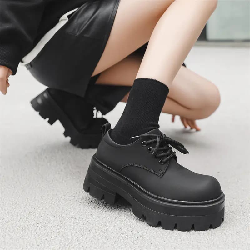 V ZERO FIVE Oversized Derby Shoes Casual Shoes Unisex Black British 11