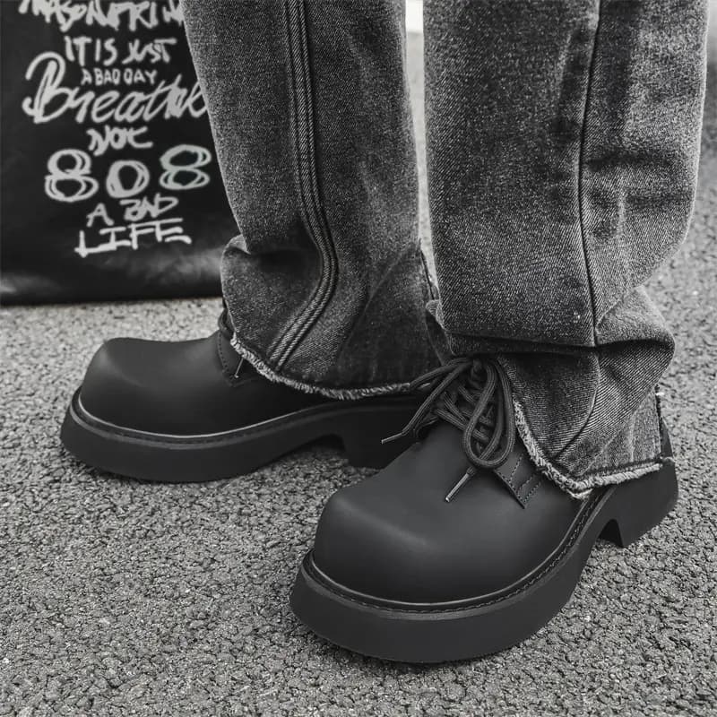 V ZERO FIVE Oversized Derby Shoes Casual Shoes Unisex Black British 2