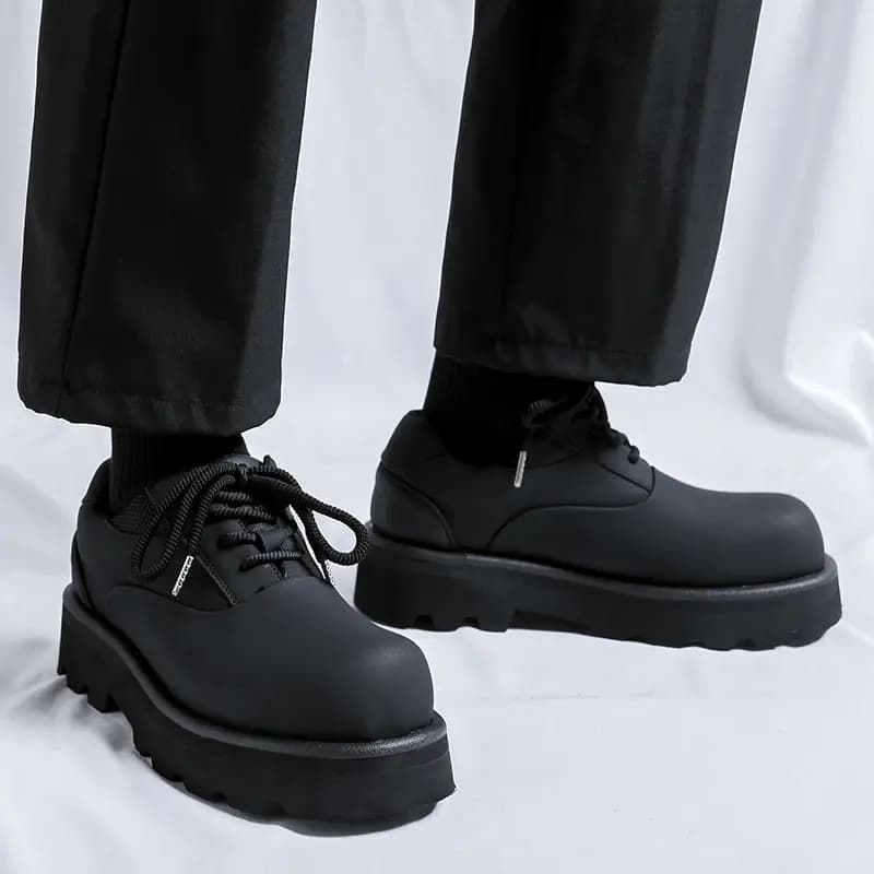 V ZERO FIVE Oversized Derby Shoes Casual Shoes Unisex Black British 16