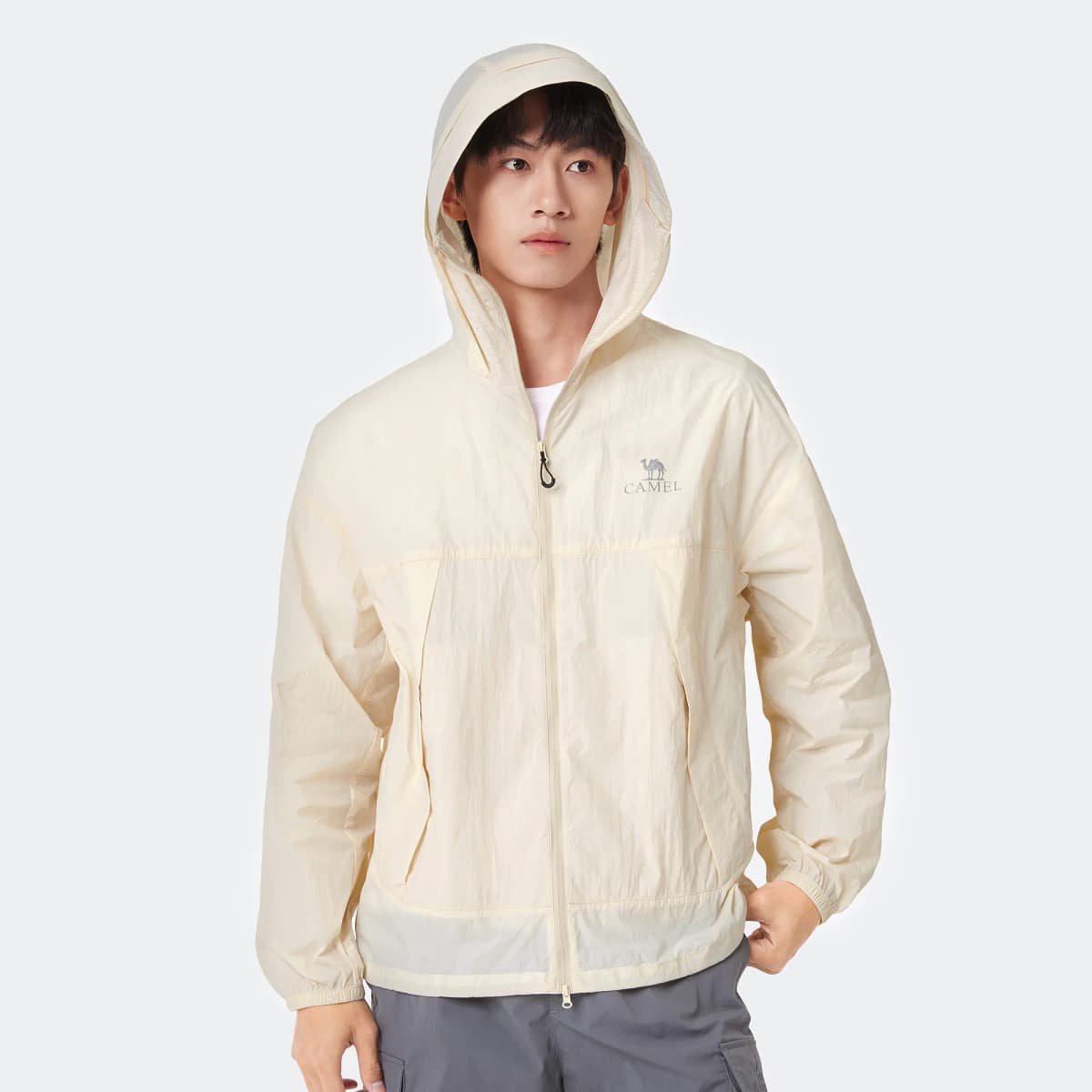 CAMEL Unisex Shadow Series Ice-Feel UPF100+ Yarn Lightweight Quick-Dry Sun Protection Jacket 13
