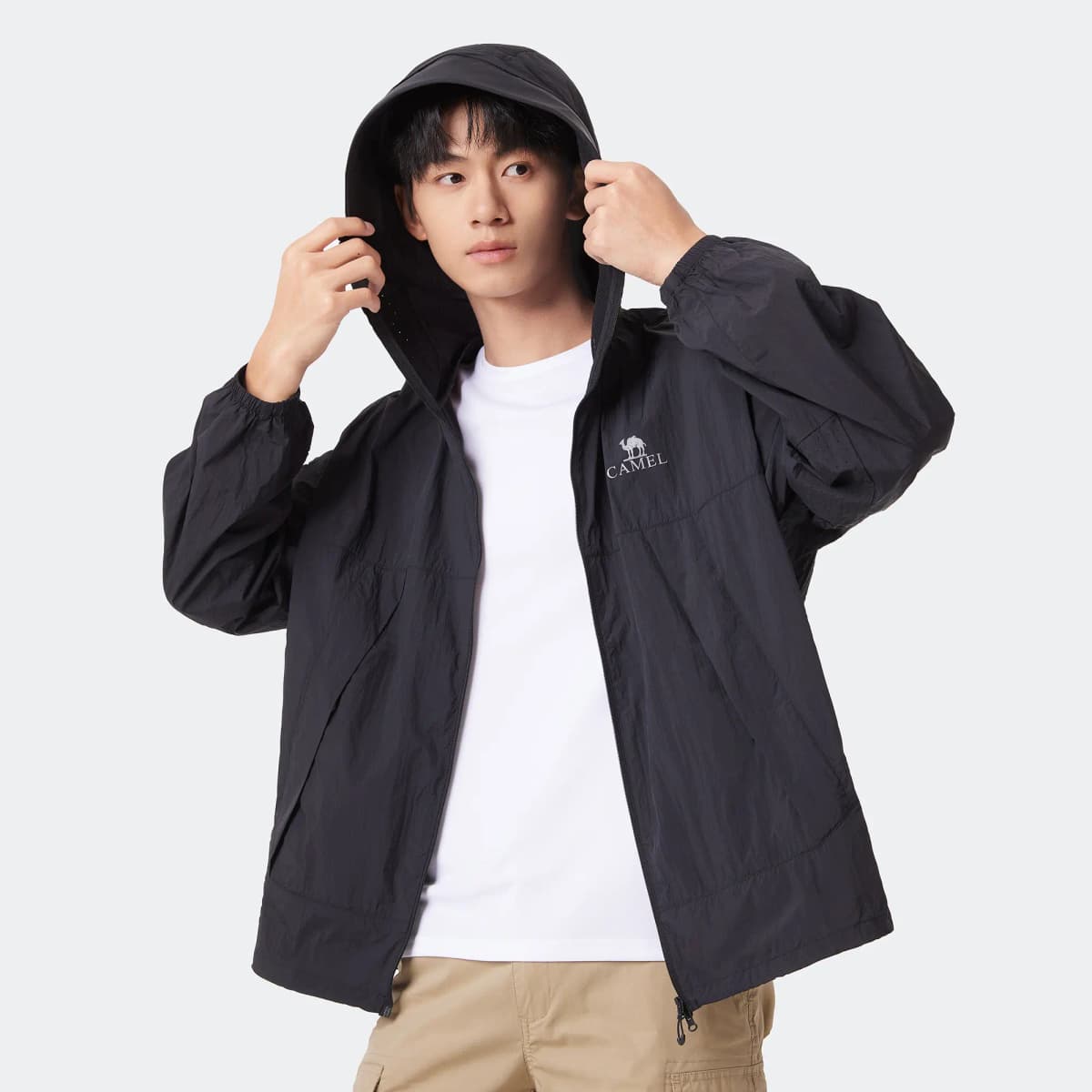 CAMEL Unisex Shadow Series Ice-Feel UPF100+ Yarn Lightweight Quick-Dry Sun Protection Jacket 4
