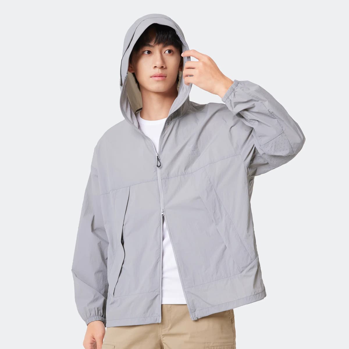 CAMEL Unisex Shadow Series Ice-Feel UPF100+ Yarn Lightweight Quick-Dry Sun Protection Jacket 34