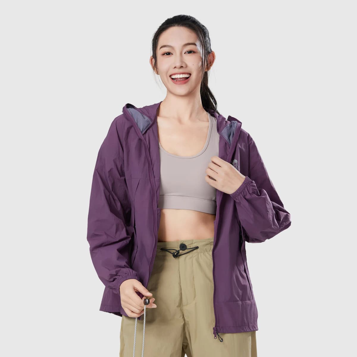 CAMEL Unisex Shadow Series Ice-Feel UPF100+ Yarn Lightweight Quick-Dry Sun Protection Jacket 21
