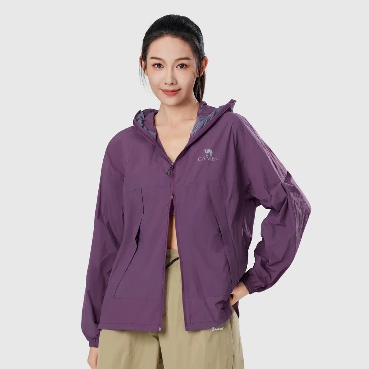 CAMEL Unisex Shadow Series Ice-Feel UPF100+ Yarn Lightweight Quick-Dry Sun Protection Jacket 19